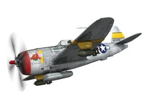 republic p-47d thunderbolt - uncle toms cabin 3D Model