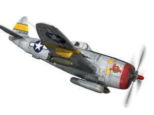 republic p-47d thunderbolt - uncle toms cabin 3D Model