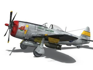 republic p-47d thunderbolt - uncle toms cabin 3D Model