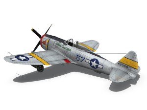 republic p-47d thunderbolt - uncle toms cabin Modello 3D
