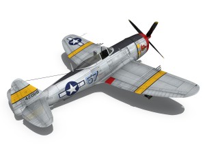 republic p-47d thunderbolt - uncle toms cabin Modello 3D