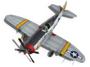 republic p-47d thunderbolt - uncle toms cabin Modello 3D