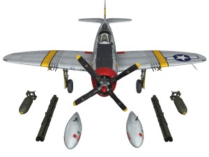 republic p-47d thunderbolt - uncle toms cabin Modello 3D