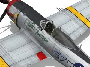 republic p-47d thunderbolt - uncle toms cabin 3D Model