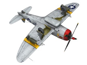 republic p-47d thunderbolt - uncle toms cabin Modello 3D