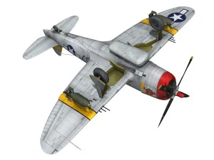 republic p-47d thunderbolt - uncle toms cabin 3D Model