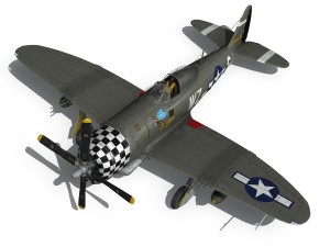 republic p-47d thunderbolt - eileen 3D Model