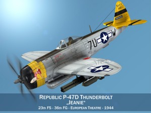 republic p-47d thunderbolt - jeanie 3D मॉडल