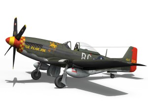 north american p-51d - ol flak joe 3D Model