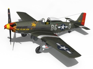 north american p-51d - ol flak joe 3D Model