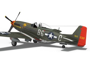 north american p-51d - ol flak joe 3D Model