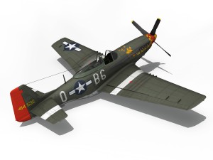 north american p-51d - ol flak joe 3D Model