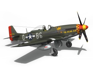 north american p-51d - ol flak joe 3D Model