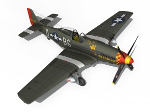 north american p-51d - ol flak joe 3D Model