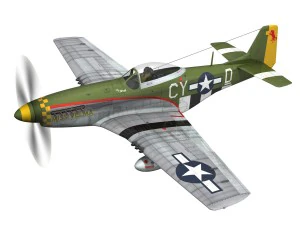 north american p-51d - miss velma 3D Model