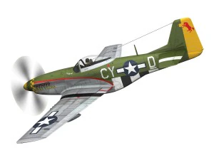 north american p-51d - miss velma 3D Model