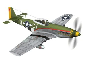 north american p-51d - miss velma 3D Model