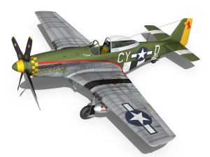 north american p-51d - miss velma Modelo 3D