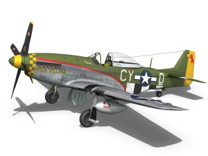 north american p-51d - miss velma Modelo 3D