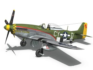 north american p-51d - miss velma 3D Model