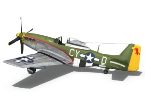 north american p-51d - miss velma Modelo 3D
