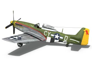 north american p-51d - miss velma 3D Model