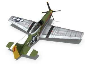 north american p-51d - miss velma 3D Model