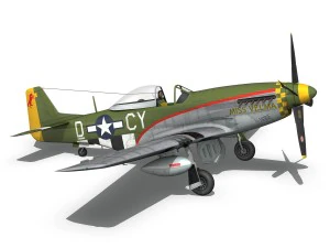 north american p-51d - miss velma 3D Model