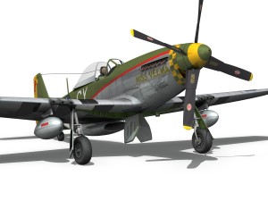 north american p-51d - miss velma Modelo 3D
