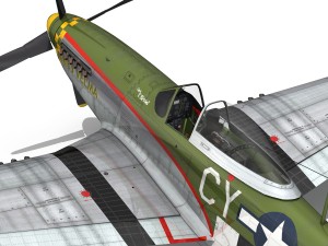 north american p-51d - miss velma Modelo 3D