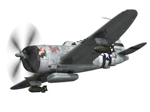 republic p-47d thunderbolt - virginia 3D Model