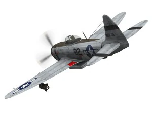 republic p-47d thunderbolt - virginia 3D Model