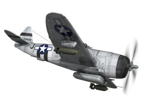 republic p-47d thunderbolt - virginia Model 3D