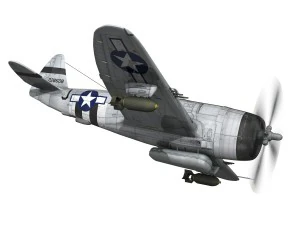 republic p-47d thunderbolt - virginia 3D Model