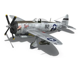 republic p-47d thunderbolt - virginia 3D Model