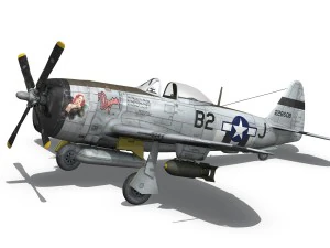 republic p-47d thunderbolt - virginia 3D Model
