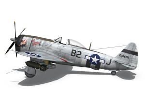 republic p-47d thunderbolt - virginia Model 3D