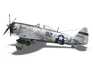 republic p-47d thunderbolt - virginia 3D Model