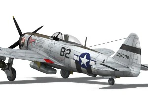republic p-47d thunderbolt - virginia 3D Model