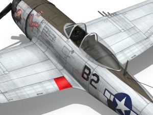 republic p-47d thunderbolt - virginia Model 3D