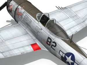 republic p-47d thunderbolt - virginia 3D Model