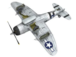 republic p-47d thunderbolt - virginia 3D Model