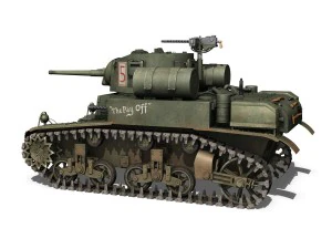 m3a1 light tank stuart - the pay off 3D Model