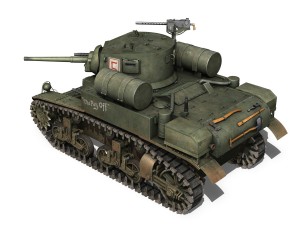 m3a1 light tank stuart - the pay off Modelo 3D