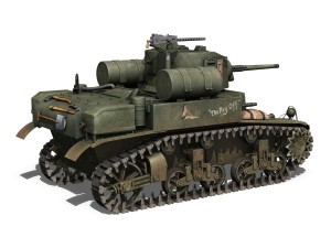 m3a1 light tank stuart - the pay off Modelo 3D