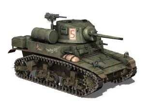 m3a1 light tank stuart - the pay off Modelo 3D