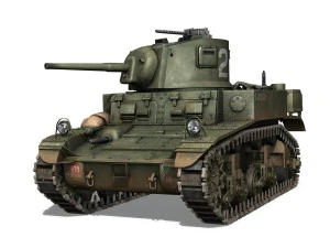 m3a1 light tank stuart - 156700 3D Model
