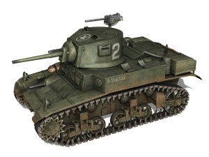 m3a1 light tank stuart - 156700 3D Model