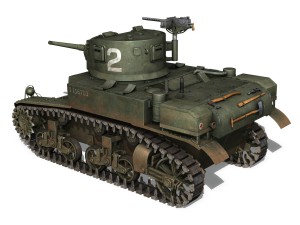 m3a1 light tank stuart - 156700 3D Model