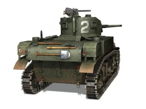 m3a1 light tank stuart - 156700 3D Model